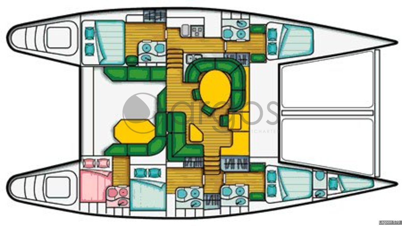 Lagoon 570 (5+1 Kabinen / 6 WC) - Katamaran | ID: 2217 | Argos Yachtcharter